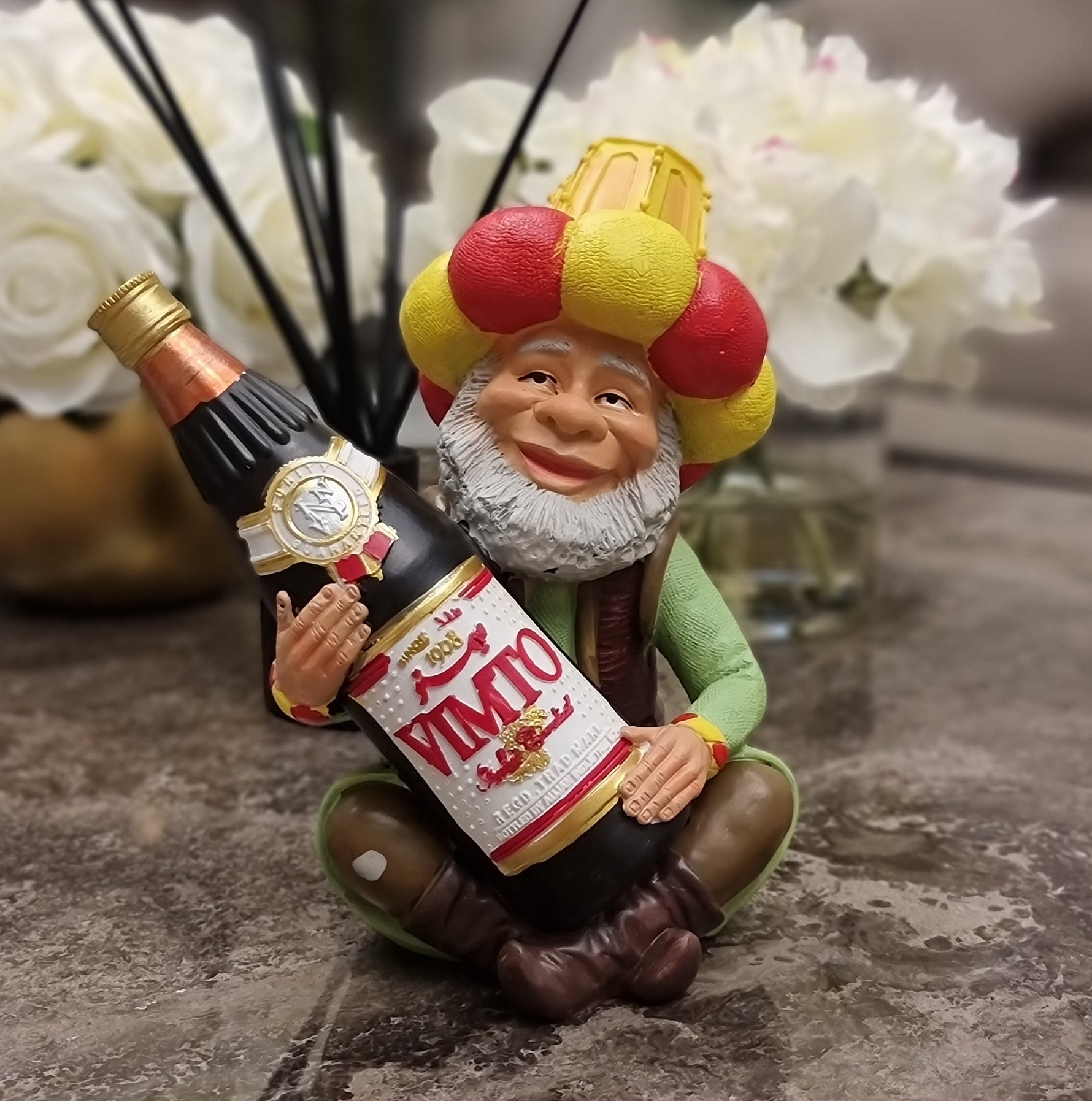 Fananees Characters - Alselfi old man holding VIMTO bottle