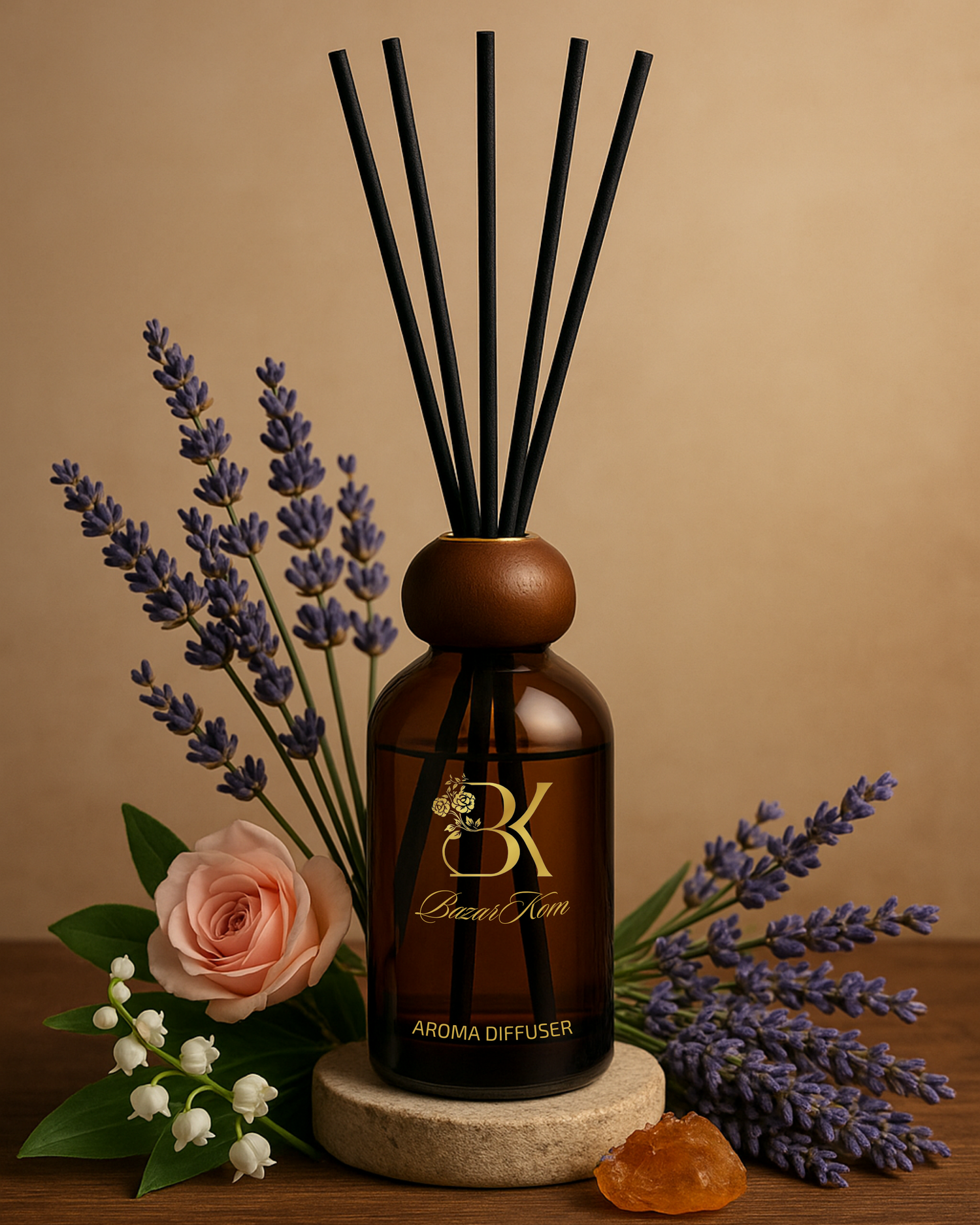 Bazarkom Aroma Diffuser - Lavender & Rose
