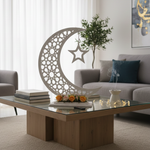  Handmade wooden Ramadan Hilal - White
