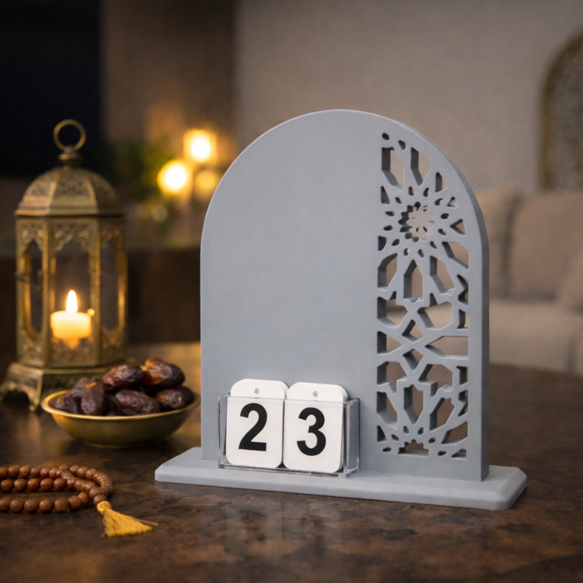  تقويم رمضان صناعة يدوية من الخشب - بني مطفي