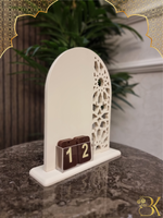 Handmade wooden Ramadan Calendar - Matt Beige