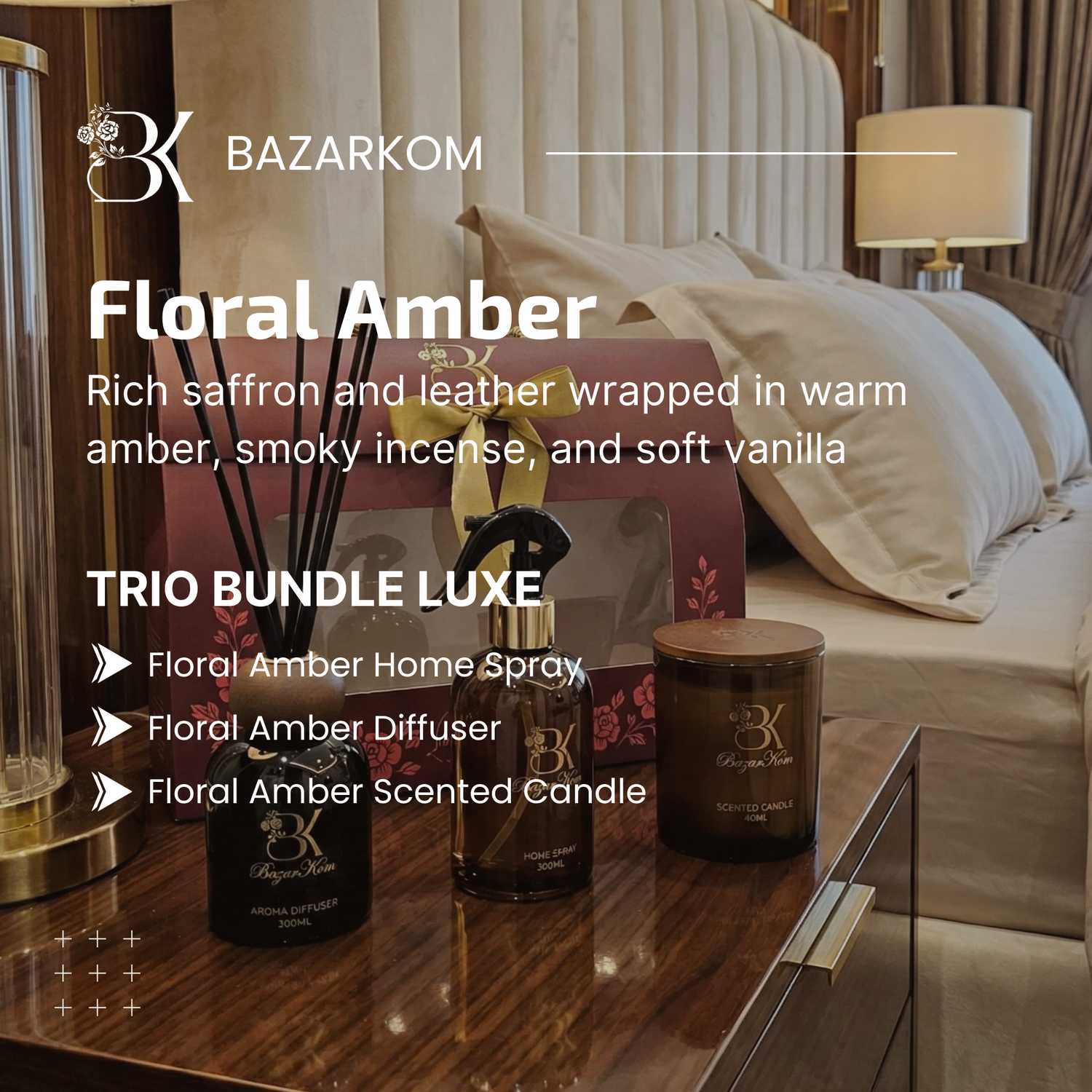 BK Floral Amber Set - 3 Items