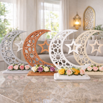  Handmade wooden Ramadan Hilal - White