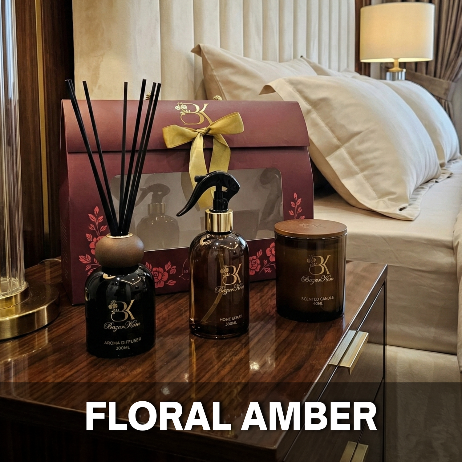 Floral Amber Gift Set